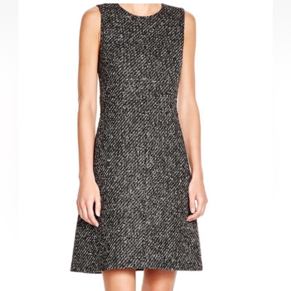 Theory Raneid Aldean Wool A-Line Sleeveless Tweed Dress - Size 4 Small